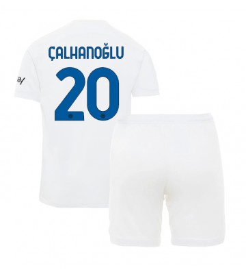 Inter Milan Hakan Calhanoglu #20 Bortaställ Barn 2023-24 Kortärmad (+ Korta byxor)